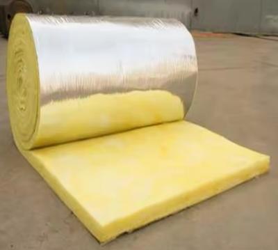 China Resistant Most Chemicals Glass Wool Blanket 25-200mm Thermal Conductivity Type Fibers Roof Insulation With Fsk Foil for sale