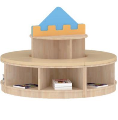 China High quality kindergarten furniture set supplier 3 shelf frame base castle shelf EUROPEAN style for sale