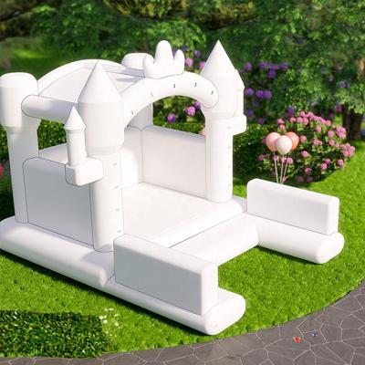 China PVC Inflatable Jumper Bounces Inflatable House Wedding House Mini Pastel Pink Jumping Castle White Bouncy Castle for sale