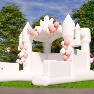 China Bouncer Commercial White PVC Inflatable House Party Outdoor Inflatable Wedding Jumping Castle For Event for sale