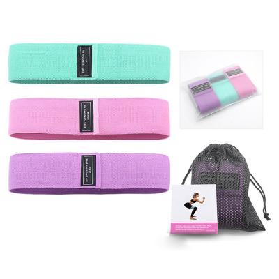 China Three Kinds of Hot Custom Logo Resistance Fabric Shaper Exercise Hip Band Resistance Bands Circle Bands Resistance Band for sale