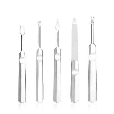 China Wholesale Durable+waterproof+reusable Cuticle Fork For Dead Skin Trimmer Fork Cuticle Callus Remover Fork Silver for sale