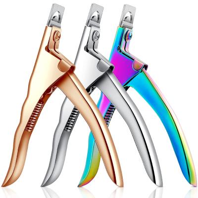 China Easy Apply Professional Acrylic Stainless Steel Nail Tips Clipper Cutter for sale