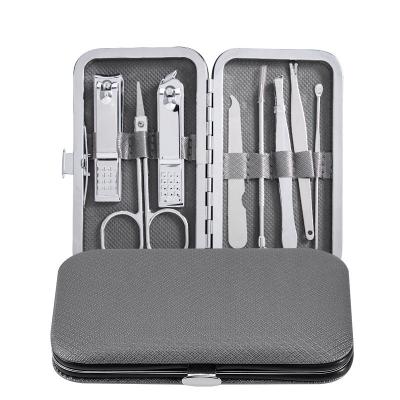 China Cheap Soft Fine Cut Price Pedicure Manicure 8 PCS Nail Clippers Set Pedicure Grooming Kit With Case for sale