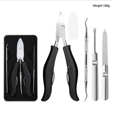 China Easy Apply Double Spring Inveterate Toenail Tools Cutter Nipper Nail Clippers Kit Nail Pliers Stainless Steel for sale