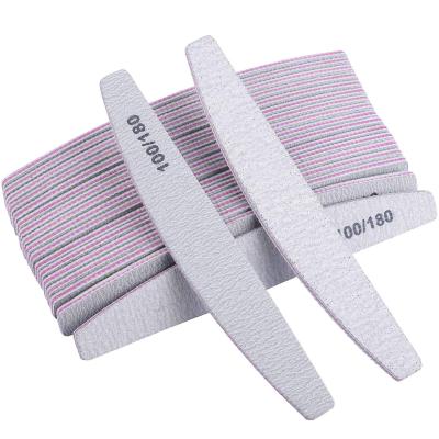 China Double Sandpaper 25 PCs 100/180 Grit Dual Emery Boards Nail Files Professional Sided and Buffers for sale