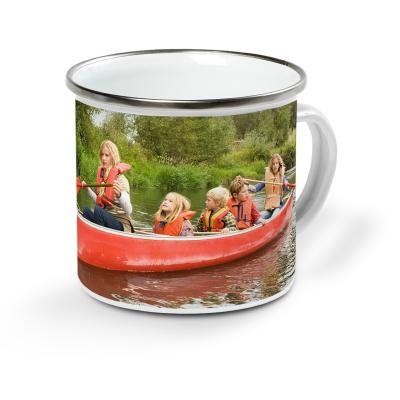 China Viable Wholesale Custom Color Logo Printing Vintage Enamel Mug Maker Sublimation Enamel Mug for sale