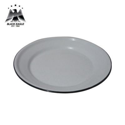 China Disposable China Factory Direct Wholesale Custom Dinner Rice Round Enamel Metal Steel Soup Dish for sale