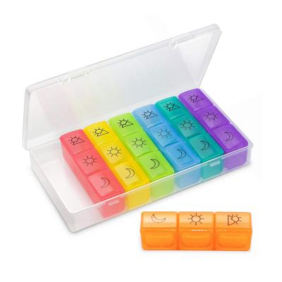 China Freshness Keeping 7 Day Weekly Monthly Custom Travel Pill Plastic Organizer for sale