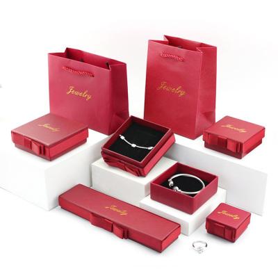 China Customized Red Special Paper Box Stylish Jewelry Box For Rings for sale