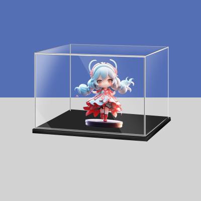 China Double Sided Acrylic Display Case For Collectibles Miniature Figurine Display Case for sale