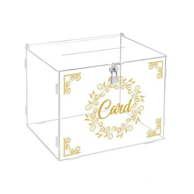 China Transparent Assembled Acrylic Display Case Wedding Gift Box For Display Racks for sale