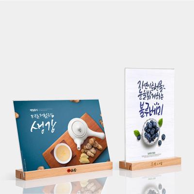 China Customizable Desktop Acrylic Sign Holder Single Sided Mini Acrylic Table Stand for sale