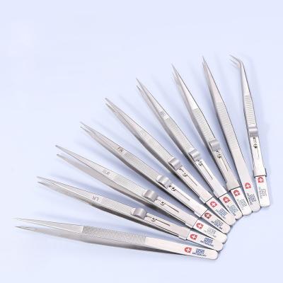 China Lockable Jewelry Tweezers Tools 16.5cm Stainless Steel Straight Tweezers for sale