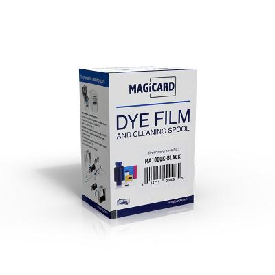 China MA1000K-BLACK Original Magicard Ribbon Dye Film And Cleaning Spool 1000 prints/roll for sale