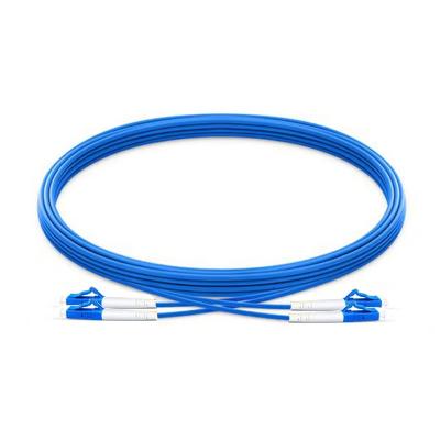 China Duplex Armored Anti Communication Rodent 2core Fiber Optic Patch Cord With LC Connectors for sale