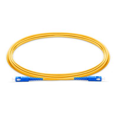 China 3M Single Mode G652D Simplex PVC Jacket Fiber Optic Patch Cord SC/UPC Communication 2mm 3mm for sale