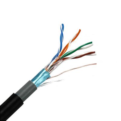 China Factory Price HDPE Cat5e Shielded Flame Retardant Outdoor FUTP FTP Network Cable for sale