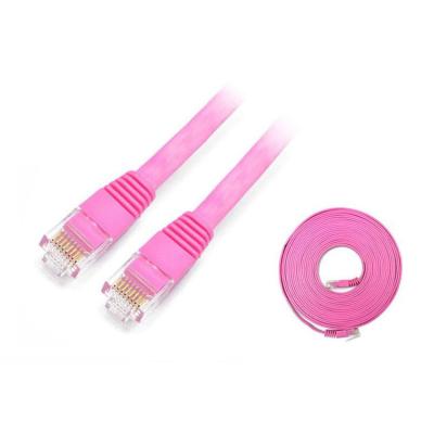 China Communication Cat5e Cat6a Cat6 UTP Flat Unshielded Network Patch Cord 50cm for sale