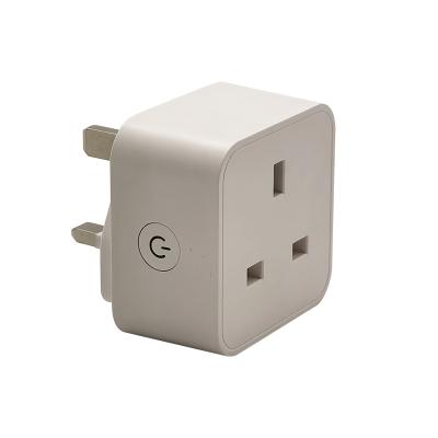 China Tuya Alexa Google Wifi Voice Remote Control 3pin Mini Wifi Smart Plug Socket Residential / Multipurpose UK Standard for sale