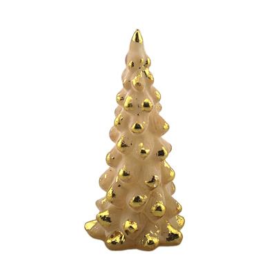 China Christmas Festival Home Decoration Factory New Arrival Handmade Glass Led Lighted Christmas Tree Small Festive Holiday HomeTable Blown Stand Decor Shaped Ornaments for sale