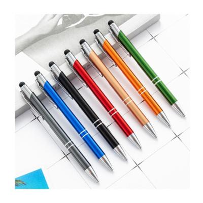 China Multi-color metal capacity pen color press stylus stylus advertising gift logo spot metal smooth writing pen for sale