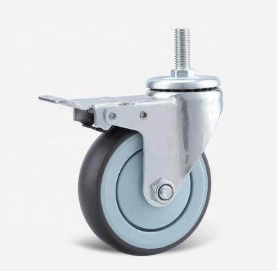 China 3/4/5 Inch TPR Medium Duty Caster Wheel Movable And Floor Pad Silent Industrial Caster for sale