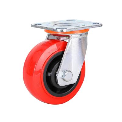 China Flat Freewheel Heavy Duty Castors Wheel Industrial Caster Wheels 4 Inches Heavy Duty for sale