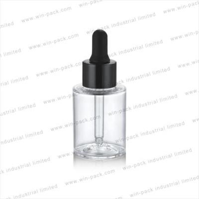 China Winpack Cosmetic Cosmetic Serum Plastic Dropper Bottle With PET Thick Wall 30ml 50ml for sale