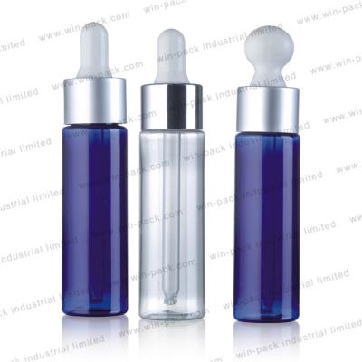 China Personal Care Tall Thin Clear Purple Eye Plastic Dropper Bottles for sale