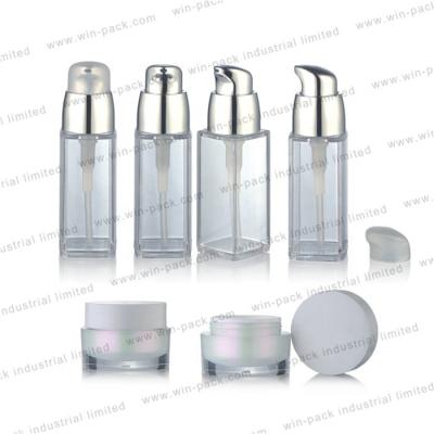 China Cosmetic Acrylic Square Spray 20ml Pump Lotion Bottle For High Quality Low Price for sale