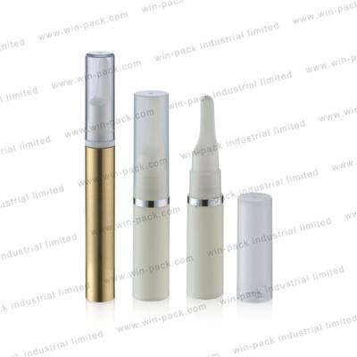 China Cosmetic unique shape empty luxury plastic airless bottle for eye cream or serum container label custom printing for sale