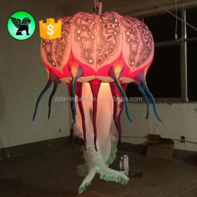 China Inflatable Jellyfish Model 1.5m Inflatable Hanging Jellyfish LED Light Decoration Jellyfish Customized Inflatable Model A6673 for sale