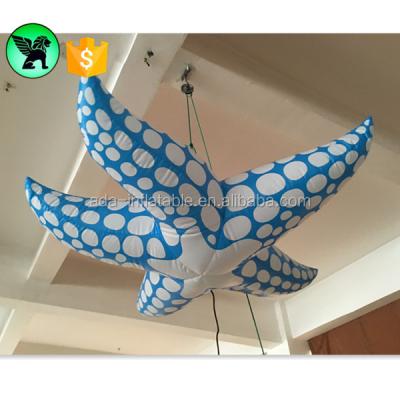 China Customized Inflatable Starfish Model Inflatable Event Hanging Starfish Ceiling Decoration Lighting Inflatable Starfish Model W05026 for sale