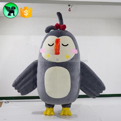 China HD Printing Oxford Cloth Inflatable Plush Penguin Costume Customized Event Penguin Inflatable For Advertising A5428 for sale