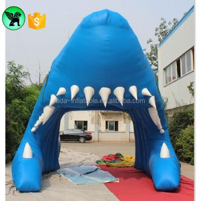 China Customized 5X4X4 Shark Lighting Inflatable Shark Tunnel Advertising Inflatable Shark Tunnel For Event A5676 for sale