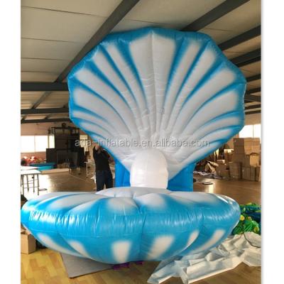 China PVC Tarpulin Fabric Inflatable Model Wedding Stage Shell ST164 Shell Ocean Theme Party Decoration for sale