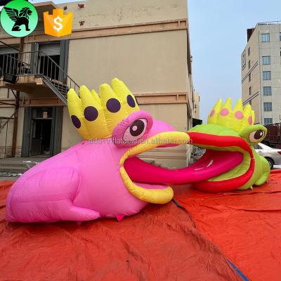 China 6m Frog Inflatable Event Cartoon Mascot Customized Giant Animal Cartoon Inflatable Frog Animal For Advertising A8851 for sale