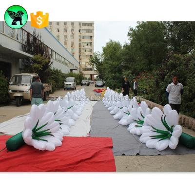 China HD Printing Oxford Cloth 10m Length LED Light Inflatable Flower Chain Customized Wedding Inflatable Flower Chain A3494 for sale