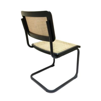 China Nordic Simple Home Office Furniture Backrest Slipcovered Rattan Solid Wood Dining Chair for sale