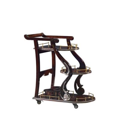 China Smart And Useful Luxury Ebony Wood Wine Dining Cart Furniture Formal Dining Room Sets for sale