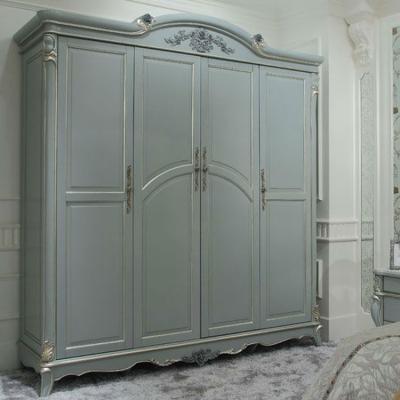 China Large Room Luxury 4 Doors Bedroom Wardrobe Romantic Wedding Lovely Classic Storage And Wardrobe for sale