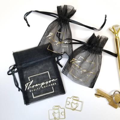 China Logo Personalized Organza Fabric Gift Bags for sale