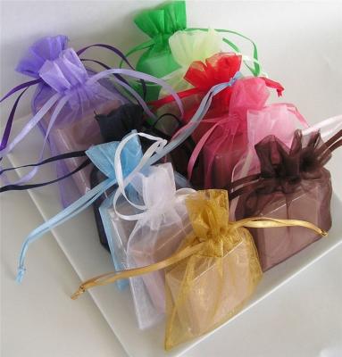 China Recyclable Sheer Gusseted Organza Bag, Tulle Gift Pouch, Wedding Favor Bag for sale