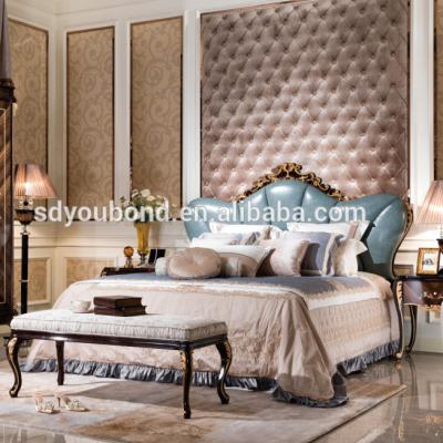 China 0070-1 Home Bedroom Bedroom Wedding Furniture , Royal Princess Solid Wood Bed for sale