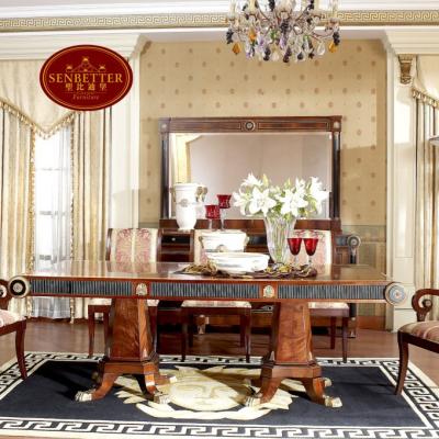 China 0010 Classic Dining Room Long Solid Wood Dining Table for sale