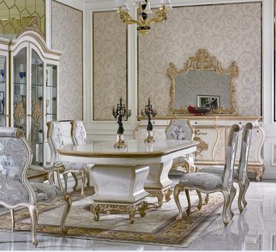 China European classic style 0057 classic villa dining room set 2.5M long dining table for sale