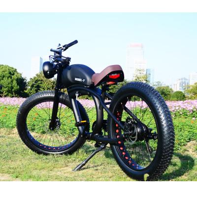 China Customized Off Road Electric Bicycle 48V500W Aluminum Alloy Fat Tire Mountain Electric Bike With Hidden Battery for sale