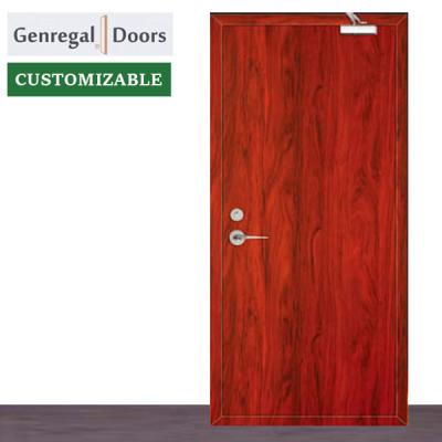 China BS Contemporary Standard Project Customized 1 Hour Fire Door Fire Proof Rated Wood Door for sale