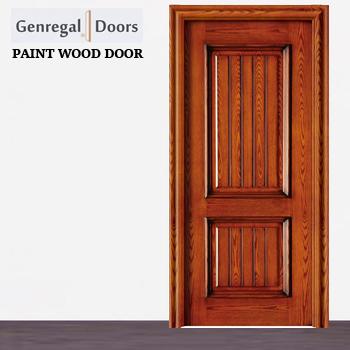 China Swing CE Approved Star HOTEL Apartment Lacquer Painting Natural Veneer Wood Door for sale